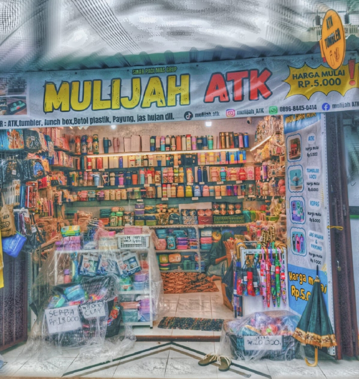 Mulijah ATK Makassar menjual tumbler, lunch box, alat tulis dan perlengkapan sekolah harga murah mulai Rp5.000